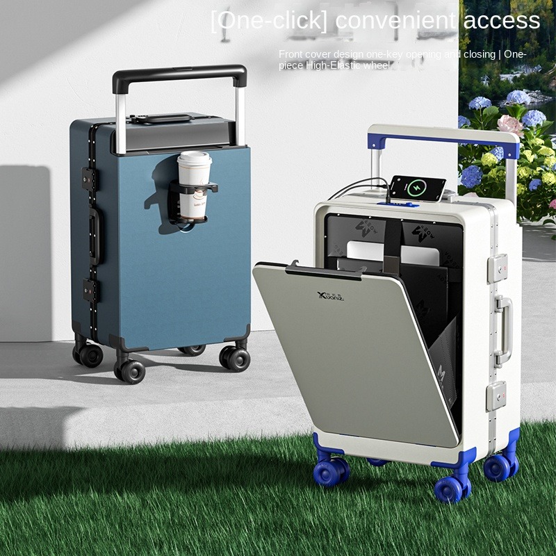 Aluminum Frame Carry On Luggage - Bagage met opening aan de voorkant
