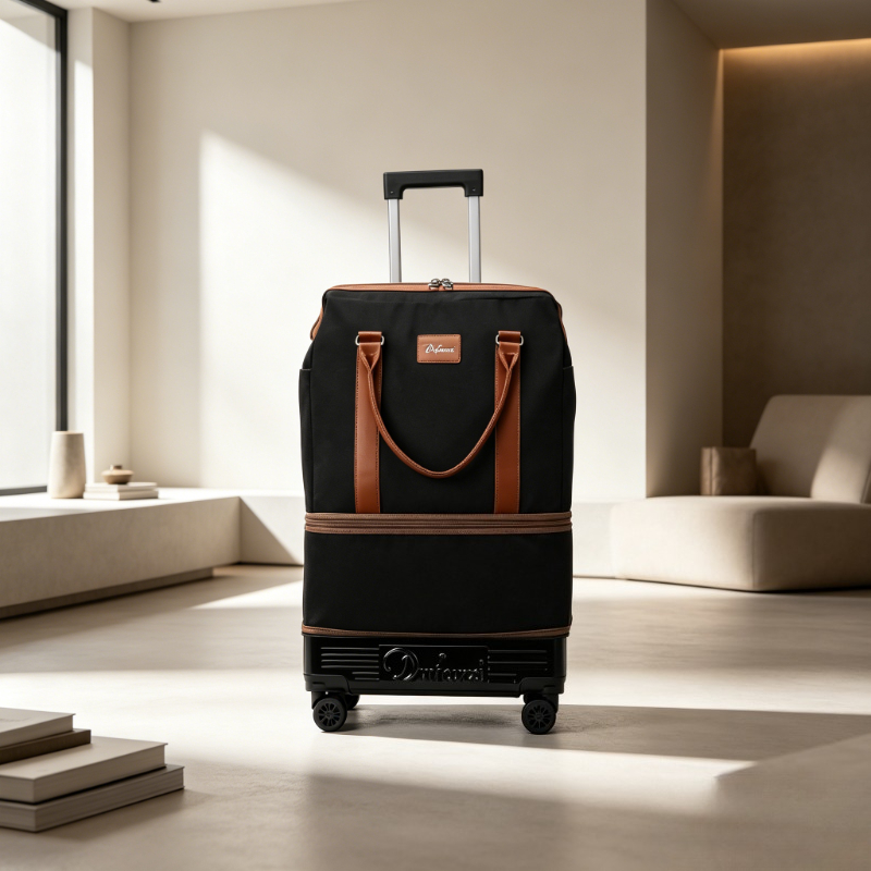 Foldable Rolling Luggage Bag - Opvouwbare reistas met wielen, lichtgewicht spinner-reistas,