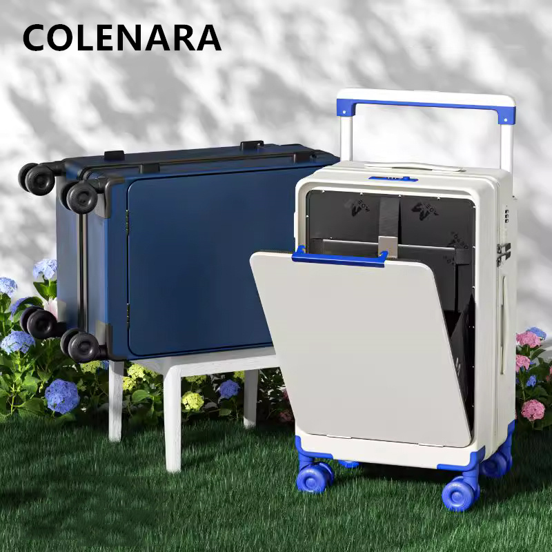 Front Opening Laptop Luggage 24 Inch - COLENARA ABS+PC Koffer met vooropening, laptopvak,