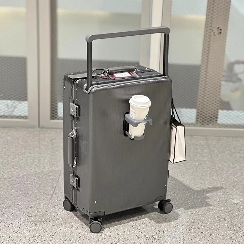 Aluminum Frame Carry On Luggage - Reiskoffer met brede handgreep, reiskoffer voor