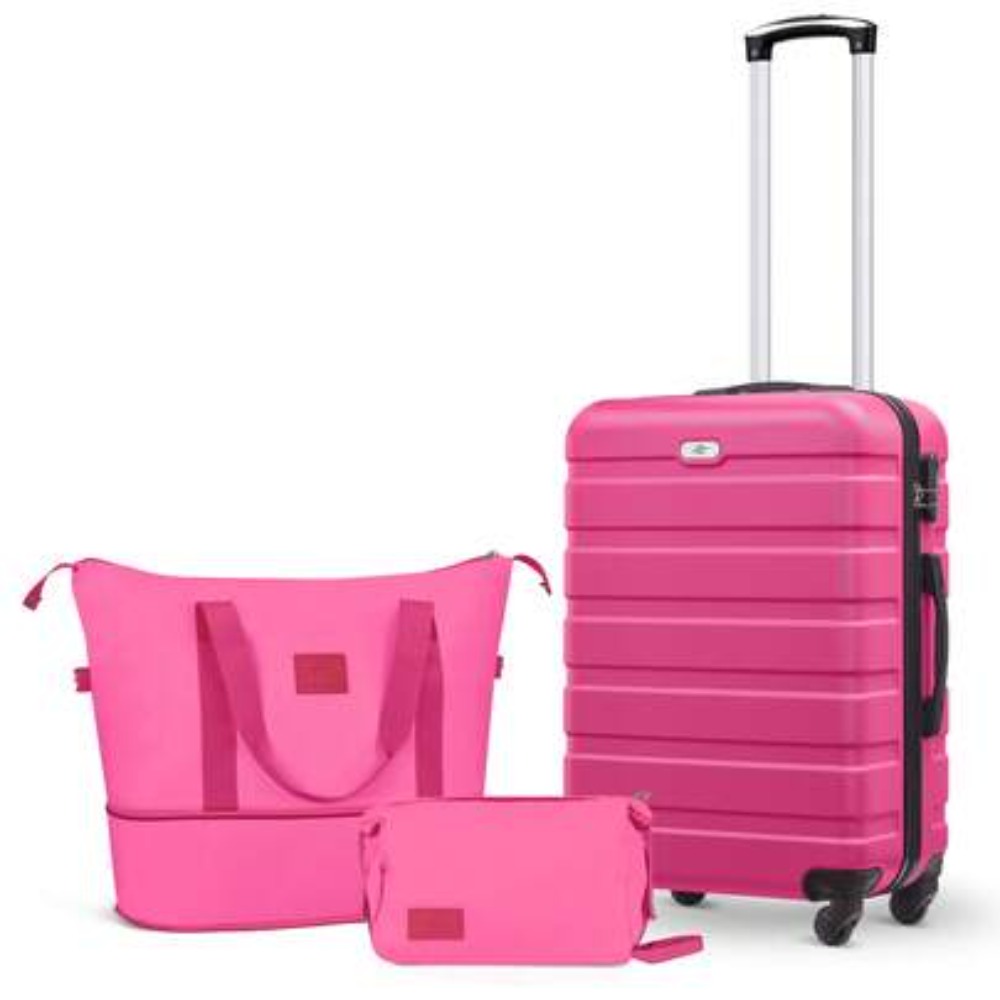 Expandable Hard Shell Luggage Set - 3-delige handbagage set, 20 inch, door