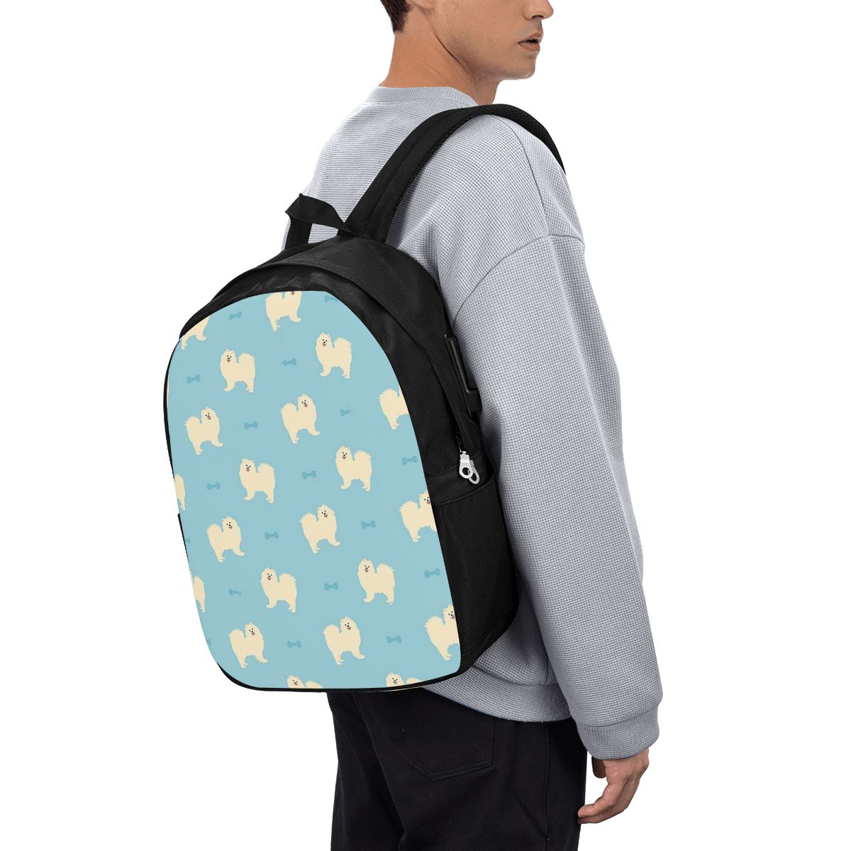 Travel Bags - Samoyed Dog Backpack Reistas voor notebooks