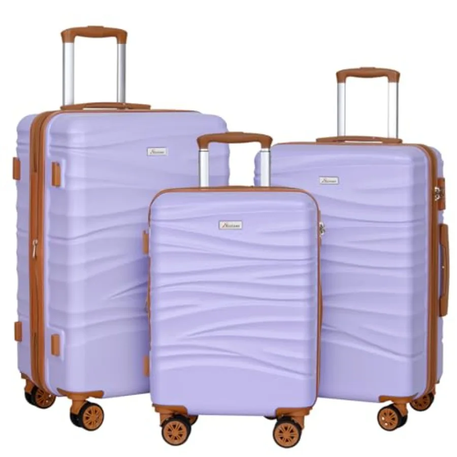 Expandable Hard Shell Luggage Set - 3-delige reiskofferset met uitbreidbare inhoud, harde