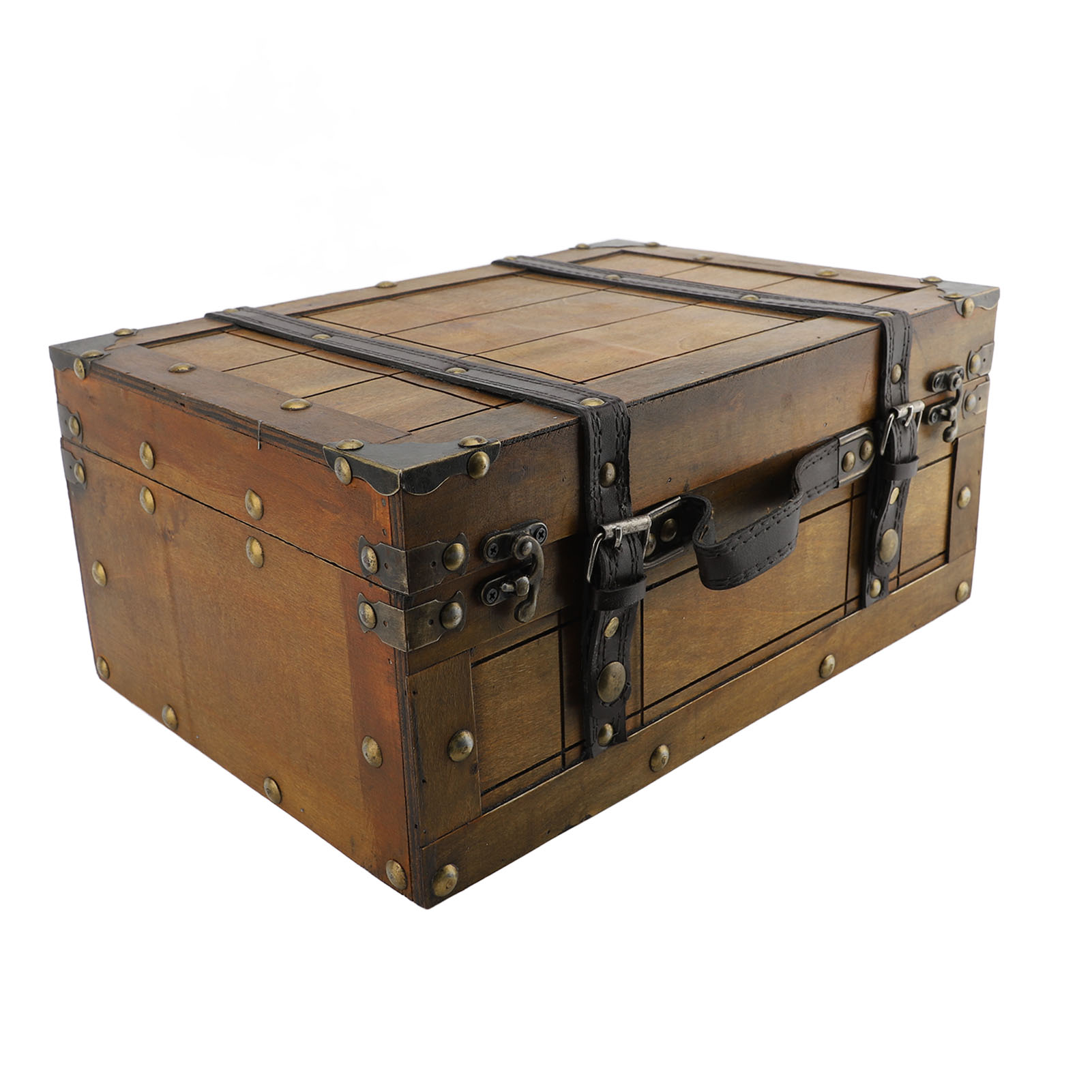 Retro Vintage Trunk Suitcase - Retro Koffer Synthetisch Hout Vintage Elegante
