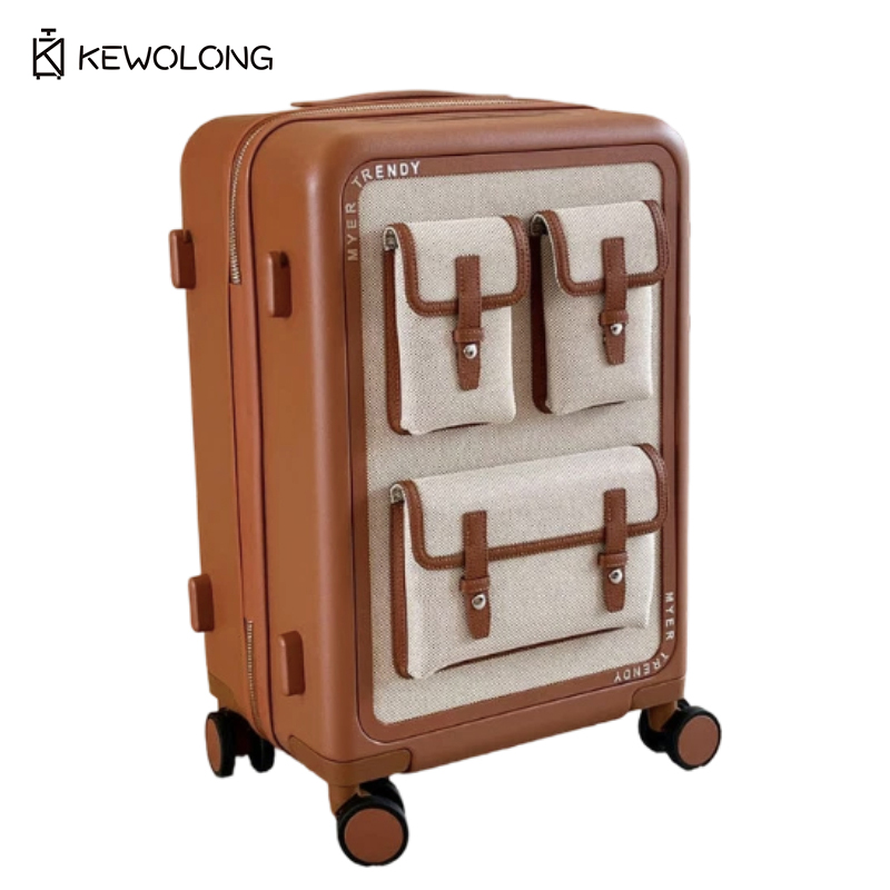 Spinner Wheel Rolling Suitcase 20 Inch - Vintage Canvas Spinner Koffer 20/24 Inch,