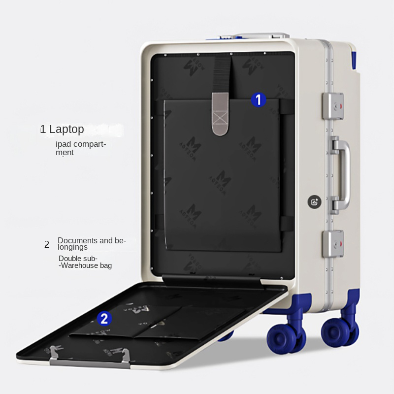 Bagage met opening aan de voor - Aluminum Frame Carry On Luggage recensie en prijs