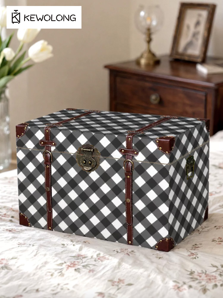 Vintage houten opbergdoos met  - Retro Vintage Trunk Suitcase recensie en prijs
