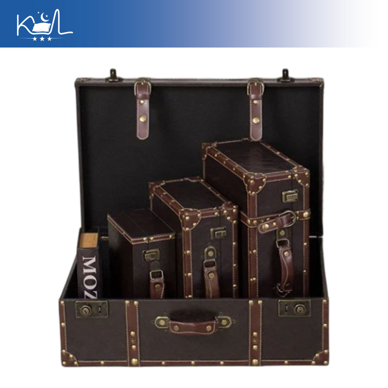 Vintage bruine decoratieve kof - Retro Vintage Trunk Suitcase recensie en prijs