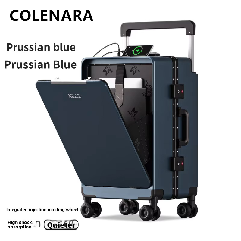 COLENARA ABS+PC Koffer met voo - Front Opening Laptop Luggage 24 Inch recensie en prijs