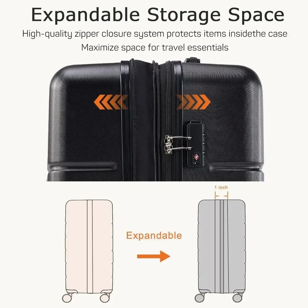 3-delige harde kofferstel met  - Expandable Hard Shell Luggage Set recensie en prijs