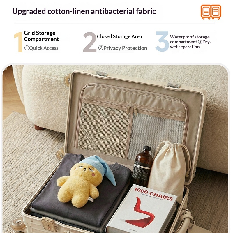 2026 Nieuwe dameskoffer met wi - Spinner Wheel Rolling Suitcase 20 Inch recensie en prijs