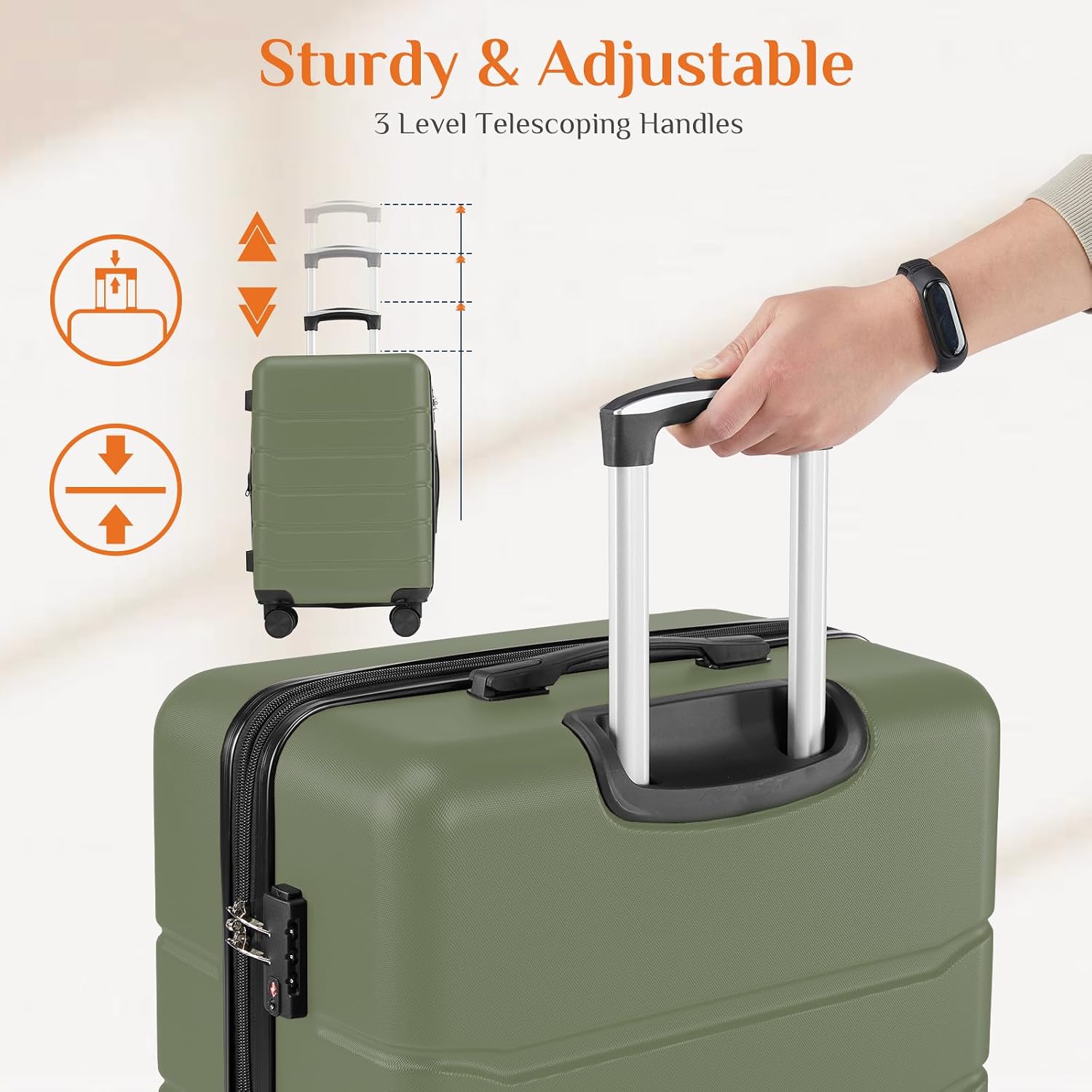 28 inch handbagage, harde ABS- - Expandable Hard Shell Luggage Set recensie en prijs