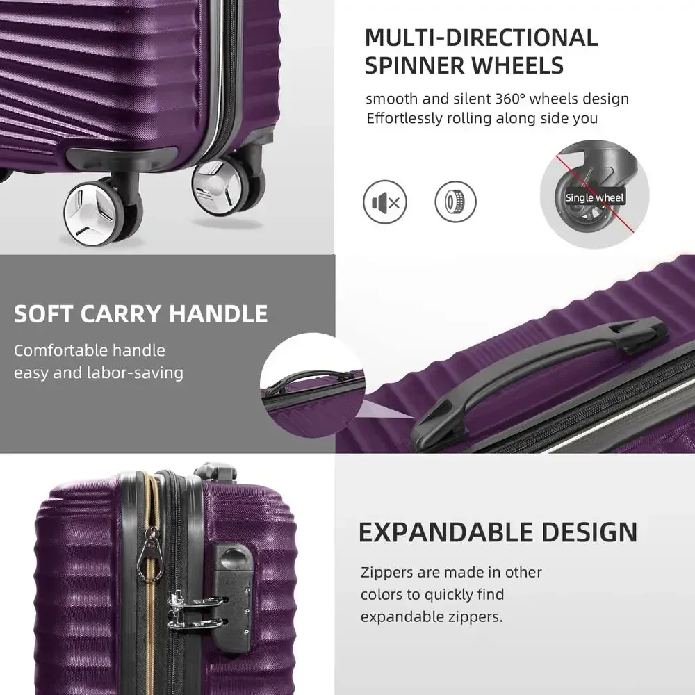 5-delige harde kofferstel met  - Expandable Hard Shell Luggage Set recensie en prijs
