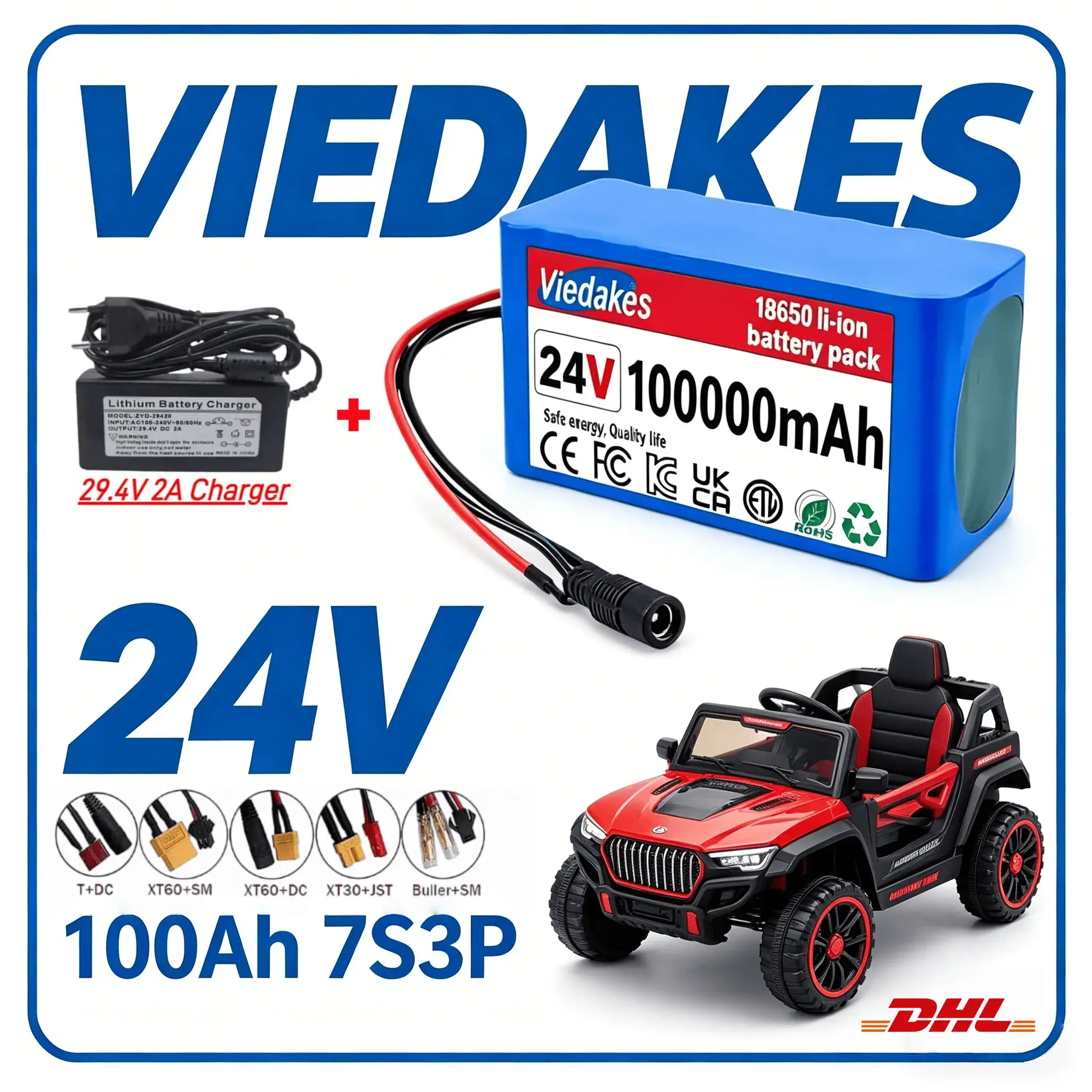✈️ ✈️ VIEDAKES 24V 40Ah 7S3P b - Kids Ride On Suitcase Scooter recensie en prijs