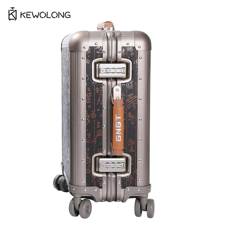 Volledig aluminium-magnesiumle - Spinner Wheel Rolling Suitcase 20 Inch recensie en prijs