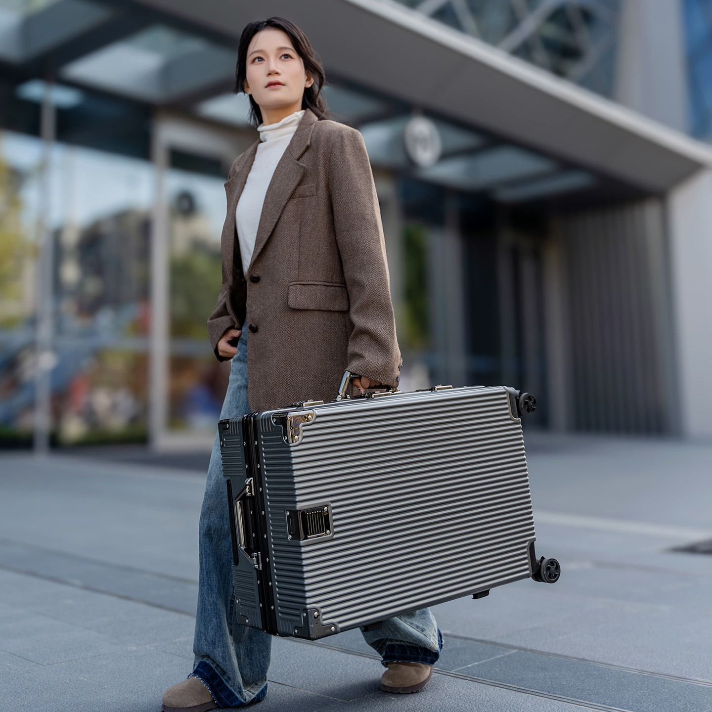【drop deal】koffer met aluminiu - Aluminum Frame Carry On Luggage recensie en prijs
