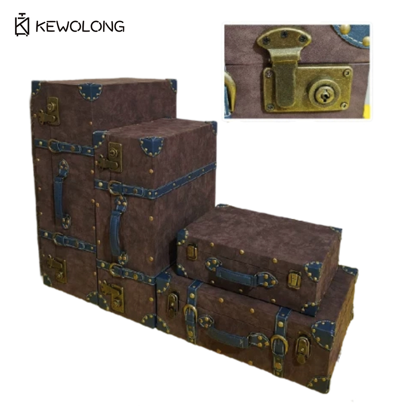 Vintage leren koffer opbergdoo - Retro Vintage Trunk Suitcase recensie en prijs