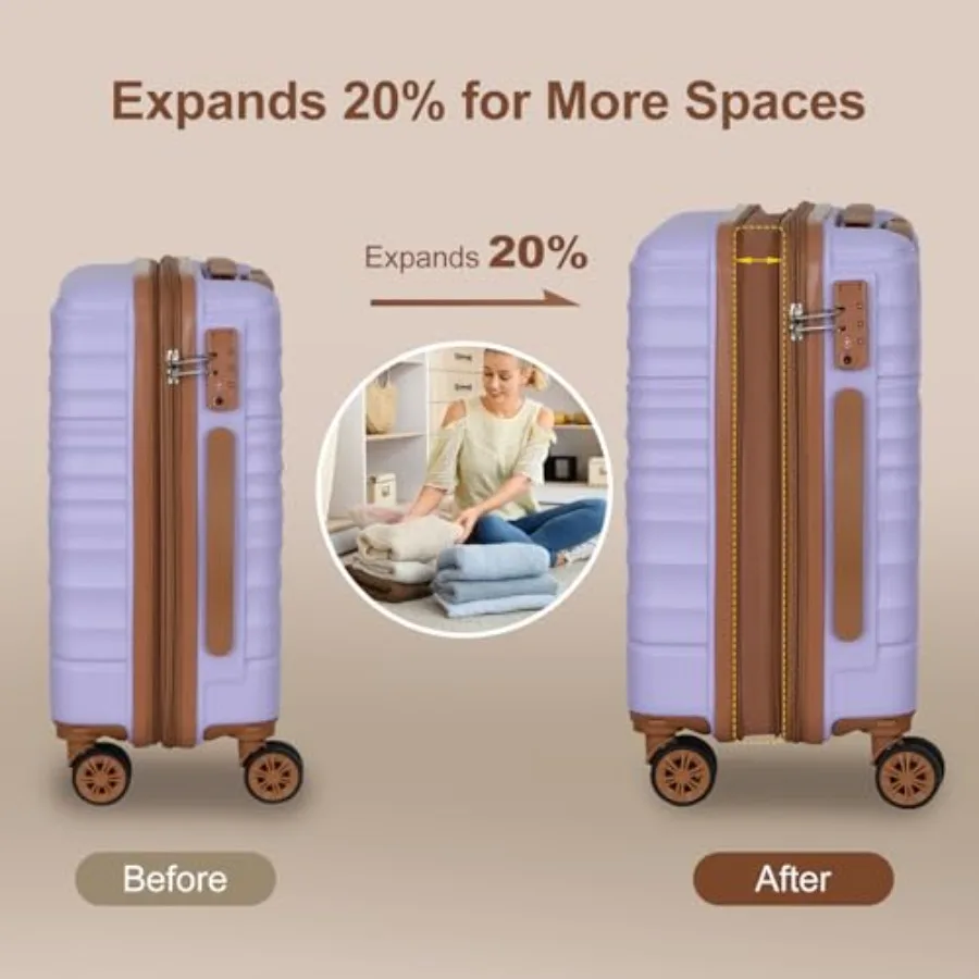 3-delige reiskofferset met uit - Expandable Hard Shell Luggage Set recensie en prijs