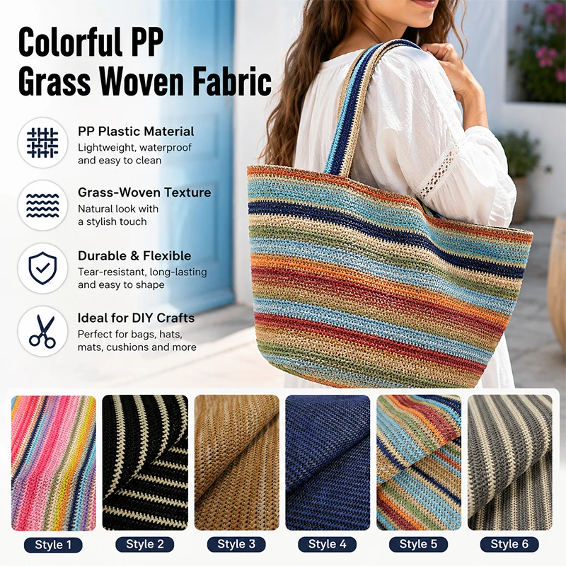1 yard kleurrijk gestreept PP  - Handbags recensie en prijs