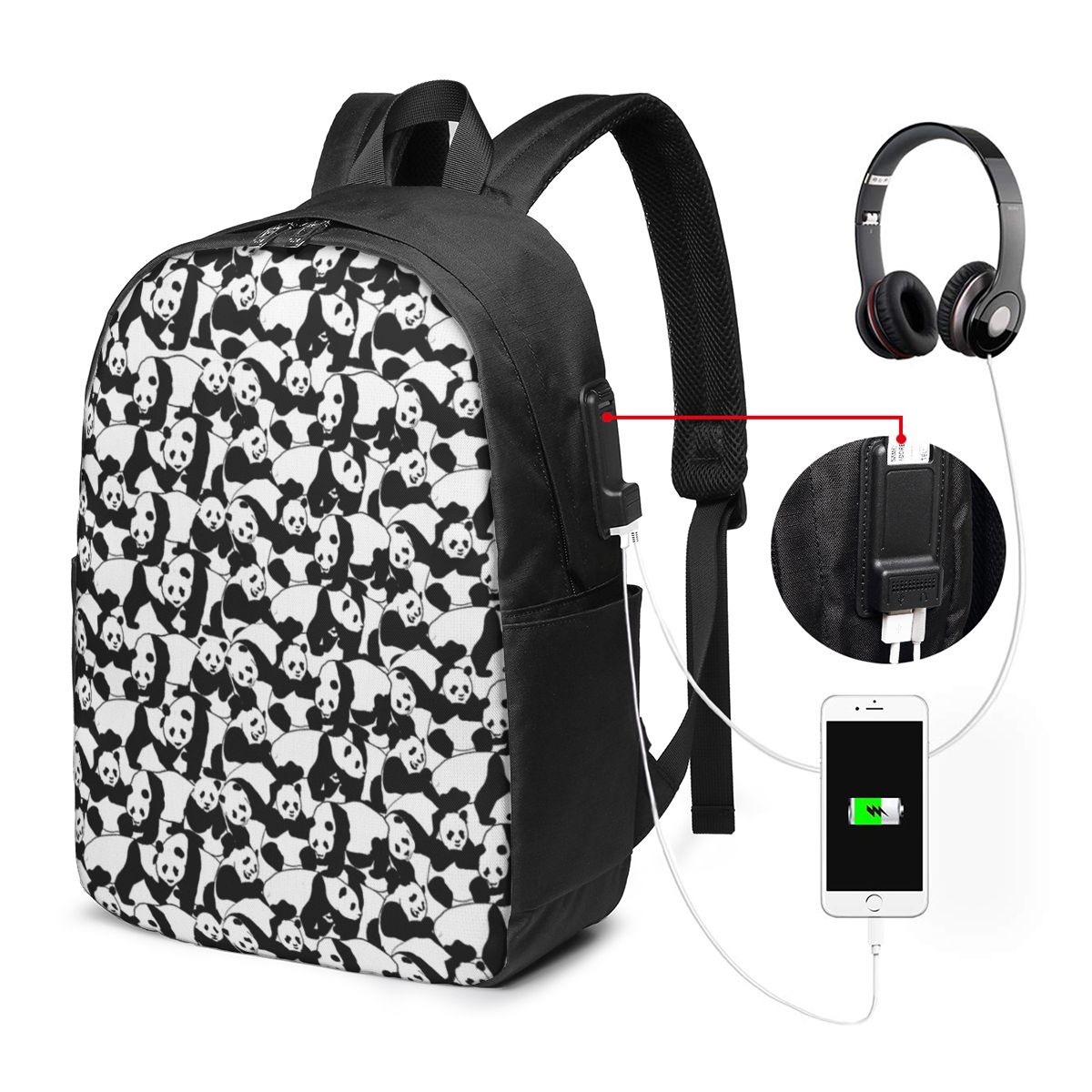 Panda Patroon Rugzak Reisnoteb - Travel Bags recensie en prijs