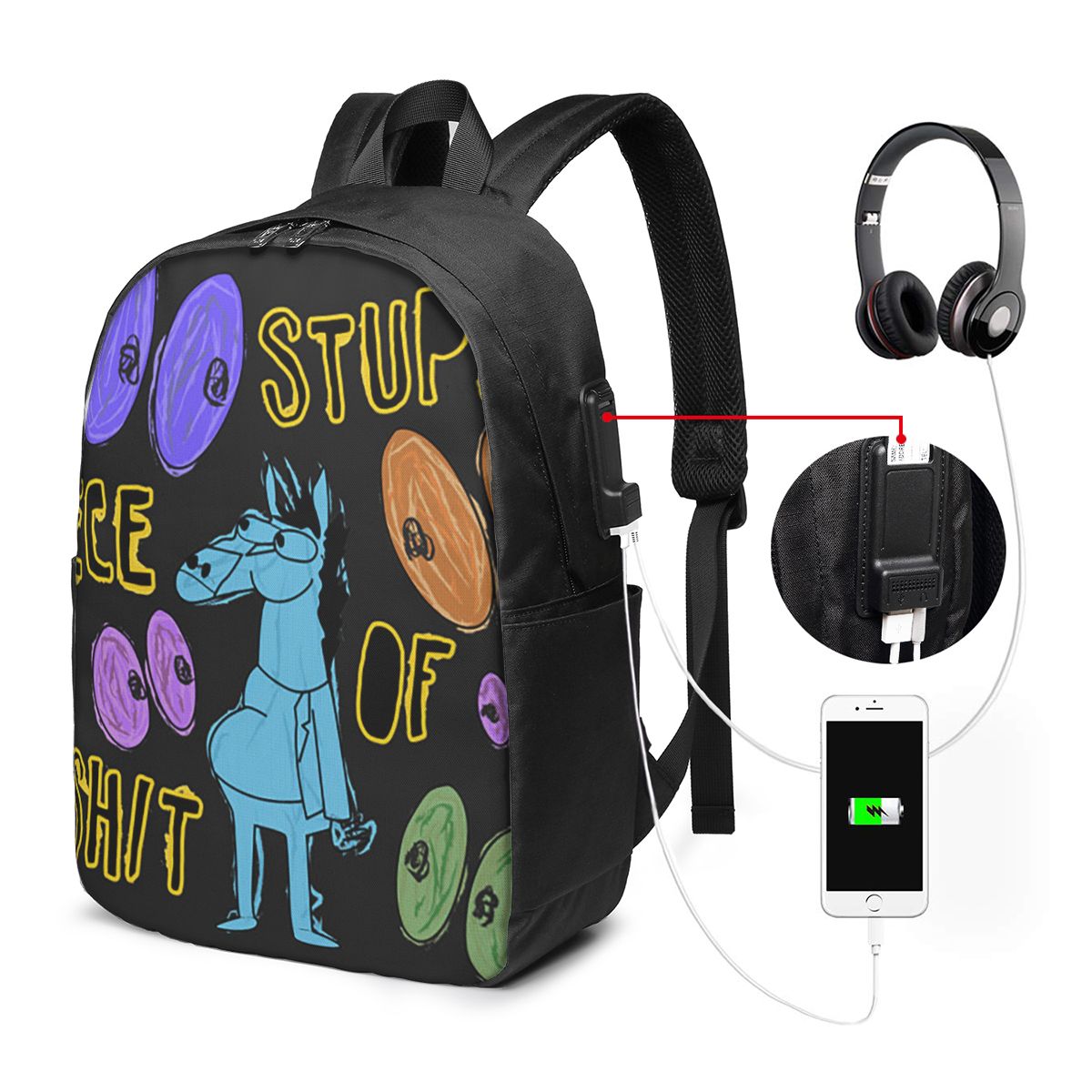 Cartoon Bojack Horseman Stupid - Travel Bags recensie en prijs