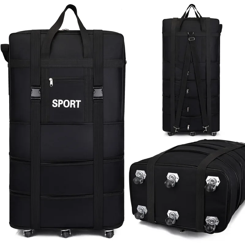 Plus luchtvaartmaatschappij in - Foldable Rolling Luggage Bag recensie en prijs