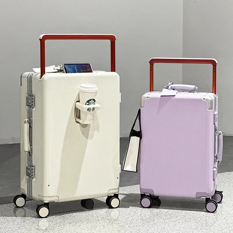 Reiskoffer met brede handgreep - Aluminum Frame Carry On Luggage recensie en prijs